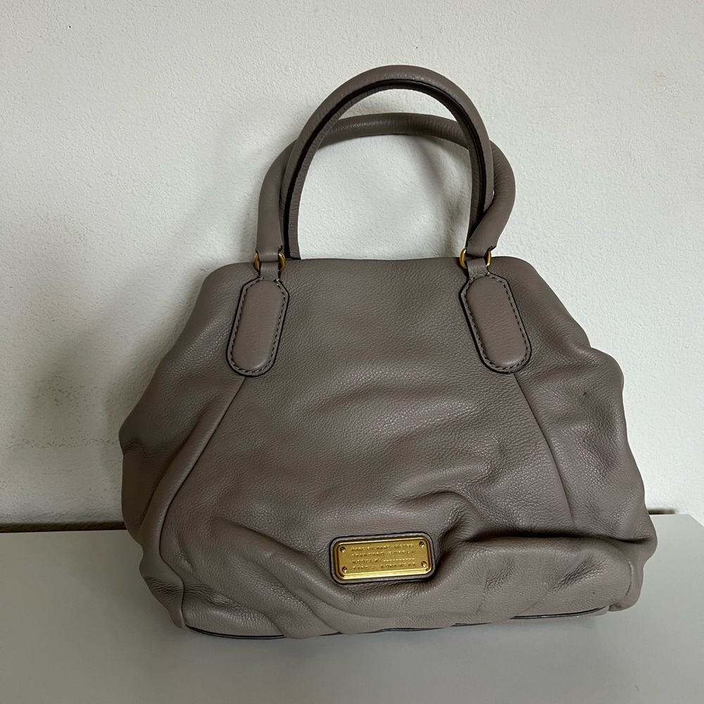 Marc Jacobs Classic Q Fran Leather Hobo shoulder hand bag in cement gray - Picture 4 of 14